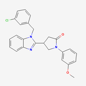 4-[1-(3-chlorobenzyl)-1H-benzimidazol-2-yl]-1-(3-methoxyphenyl)pyrrolidin-2-one