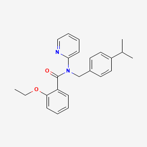 molecular formula C24H26N2O2 B11340174 2-ethoxy-N-[4-(propan-2-yl)benzyl]-N-(pyridin-2-yl)benzamide 