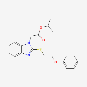 molecular formula C20H22N2O3S B11340187 propan-2-yl {2-[(2-phenoxyethyl)sulfanyl]-1H-benzimidazol-1-yl}acetate 