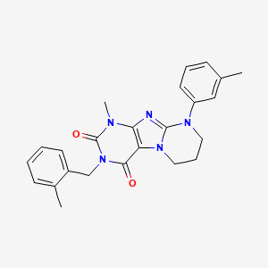 molecular formula C24H25N5O2 B11340194 1-methyl-9-(3-methylphenyl)-3-[(2-methylphenyl)methyl]-7,8-dihydro-6H-purino[7,8-a]pyrimidine-2,4-dione 