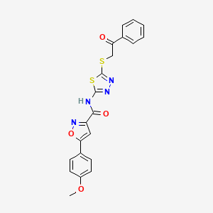 5-(4-methoxyphenyl)-N-{5-[(2-oxo-2-phenylethyl)sulfanyl]-1,3,4-thiadiazol-2-yl}-1,2-oxazole-3-carboxamide