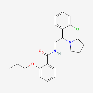 N-[2-(2-chlorophenyl)-2-(pyrrolidin-1-yl)ethyl]-2-propoxybenzamide