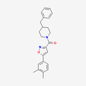 (4-Benzylpiperidin-1-yl)[5-(3,4-dimethylphenyl)-1,2-oxazol-3-yl]methanone