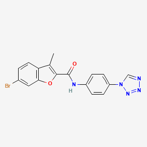 molecular formula C17H12BrN5O2 B11340246 6-bromo-3-methyl-N-[4-(1H-tetrazol-1-yl)phenyl]-1-benzofuran-2-carboxamide 