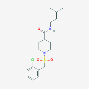 1-[(2-chlorobenzyl)sulfonyl]-N-(3-methylbutyl)piperidine-4-carboxamide