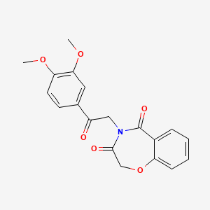 4-[2-(3,4-dimethoxyphenyl)-2-oxoethyl]-1,4-benzoxazepine-3,5(2H,4H)-dione