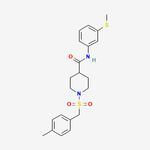 1-[(4-methylbenzyl)sulfonyl]-N-[3-(methylsulfanyl)phenyl]piperidine-4-carboxamide