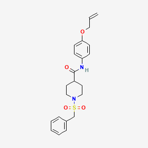 molecular formula C22H26N2O4S B11340298 1-(benzylsulfonyl)-N-[4-(prop-2-en-1-yloxy)phenyl]piperidine-4-carboxamide 