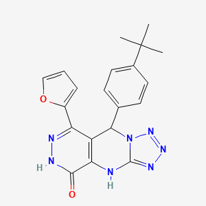 8-(4-tert-butylphenyl)-10-(furan-2-yl)-2,4,5,6,7,11,12-heptazatricyclo[7.4.0.03,7]trideca-1(9),3,5,10-tetraen-13-one