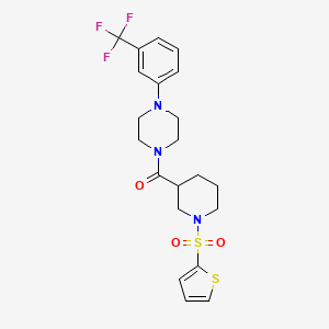 [1-(Thiophen-2-ylsulfonyl)piperidin-3-yl]{4-[3-(trifluoromethyl)phenyl]piperazin-1-yl}methanone