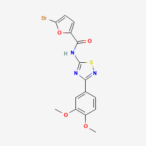 molecular formula C15H12BrN3O4S B11340310 5-bromo-N-[3-(3,4-dimethoxyphenyl)-1,2,4-thiadiazol-5-yl]furan-2-carboxamide 