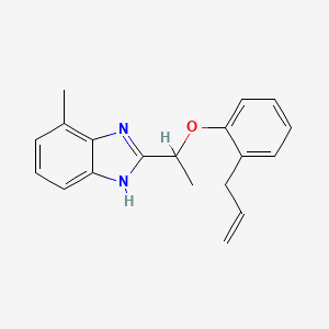 molecular formula C19H20N2O B11340317 4-methyl-2-{1-[2-(prop-2-en-1-yl)phenoxy]ethyl}-1H-benzimidazole 