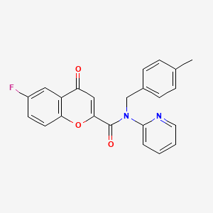 6-fluoro-N-(4-methylbenzyl)-4-oxo-N-(pyridin-2-yl)-4H-chromene-2-carboxamide