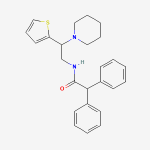 2,2-diphenyl-N-[2-(piperidin-1-yl)-2-(thiophen-2-yl)ethyl]acetamide