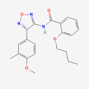 molecular formula C21H23N3O4 B11340381 2-butoxy-N-[4-(4-methoxy-3-methylphenyl)-1,2,5-oxadiazol-3-yl]benzamide 