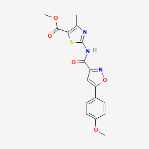 Methyl 2-({[5-(4-methoxyphenyl)-1,2-oxazol-3-yl]carbonyl}amino)-4-methyl-1,3-thiazole-5-carboxylate