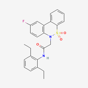 N-(2,6-diethylphenyl)-2-(9-fluoro-5,5-dioxido-6H-dibenzo[c,e][1,2]thiazin-6-yl)acetamide