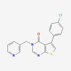 molecular formula C18H12ClN3OS B11340396 5-(4-chlorophenyl)-3-(pyridin-3-ylmethyl)thieno[2,3-d]pyrimidin-4(3H)-one 