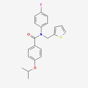 N-(4-fluorophenyl)-4-(propan-2-yloxy)-N-(thiophen-2-ylmethyl)benzamide