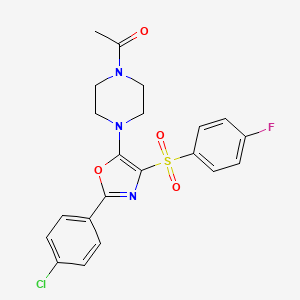 1-(4-{2-(4-Chlorophenyl)-4-[(4-fluorophenyl)sulfonyl]-1,3-oxazol-5-yl}piperazin-1-yl)ethanone