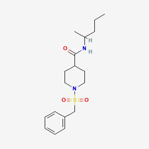 1-(benzylsulfonyl)-N-(pentan-2-yl)piperidine-4-carboxamide