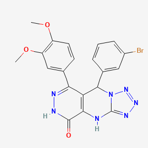 8-(3-bromophenyl)-10-(3,4-dimethoxyphenyl)-2,4,5,6,7,11,12-heptazatricyclo[7.4.0.03,7]trideca-1(9),3,5,10-tetraen-13-one