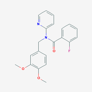 N-(3,4-dimethoxybenzyl)-2-fluoro-N-(pyridin-2-yl)benzamide