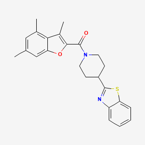 [4-(1,3-Benzothiazol-2-yl)piperidin-1-yl](3,4,6-trimethyl-1-benzofuran-2-yl)methanone