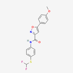 N-{4-[(difluoromethyl)sulfanyl]phenyl}-5-(4-methoxyphenyl)-1,2-oxazole-3-carboxamide