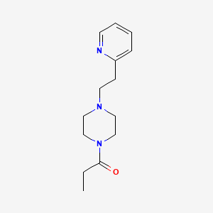 molecular formula C14H21N3O B11340464 1-{4-[2-(Pyridin-2-yl)ethyl]piperazin-1-yl}propan-1-one 