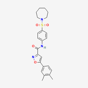 N-[4-(azepan-1-ylsulfonyl)phenyl]-5-(3,4-dimethylphenyl)-1,2-oxazole-3-carboxamide