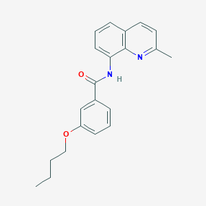 molecular formula C21H22N2O2 B11340472 3-butoxy-N-(2-methylquinolin-8-yl)benzamide 