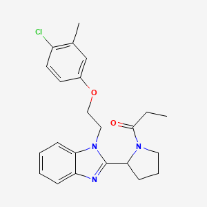 1-(2-{1-[2-(4-chloro-3-methylphenoxy)ethyl]-1H-benzimidazol-2-yl}pyrrolidin-1-yl)propan-1-one