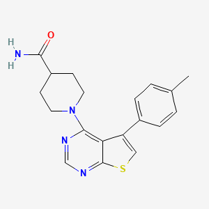 1-[5-(4-Methylphenyl)thieno[2,3-d]pyrimidin-4-yl]piperidine-4-carboxamide