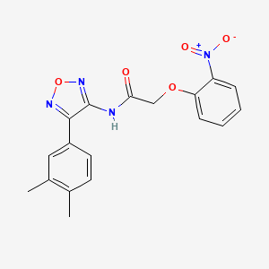 molecular formula C18H16N4O5 B11340510 N-[4-(3,4-dimethylphenyl)-1,2,5-oxadiazol-3-yl]-2-(2-nitrophenoxy)acetamide 