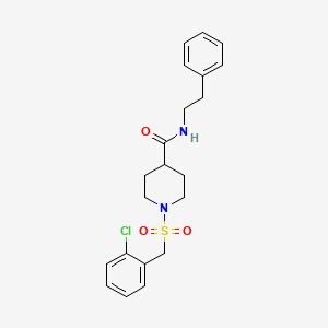 1-[(2-chlorobenzyl)sulfonyl]-N-(2-phenylethyl)piperidine-4-carboxamide