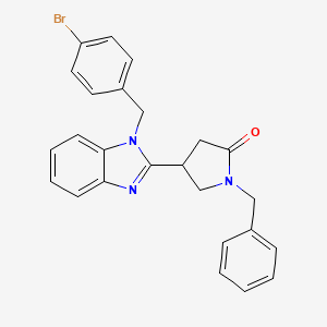 molecular formula C25H22BrN3O B11340514 1-benzyl-4-[1-(4-bromobenzyl)-1H-benzimidazol-2-yl]pyrrolidin-2-one 