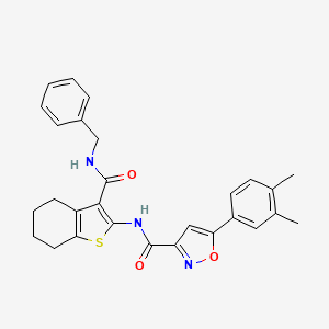 N-[3-(benzylcarbamoyl)-4,5,6,7-tetrahydro-1-benzothiophen-2-yl]-5-(3,4-dimethylphenyl)-1,2-oxazole-3-carboxamide