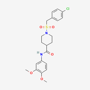 1-[(4-chlorobenzyl)sulfonyl]-N-(3,4-dimethoxyphenyl)piperidine-4-carboxamide