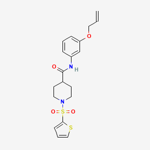 N-[3-(prop-2-en-1-yloxy)phenyl]-1-(thiophen-2-ylsulfonyl)piperidine-4-carboxamide