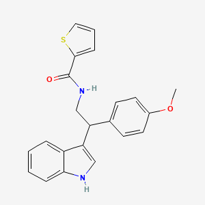 N-[2-(1H-indol-3-yl)-2-(4-methoxyphenyl)ethyl]thiophene-2-carboxamide