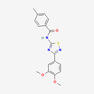 N-[3-(3,4-dimethoxyphenyl)-1,2,4-thiadiazol-5-yl]-4-methylbenzamide