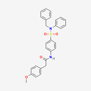 N-{4-[benzyl(phenyl)sulfamoyl]phenyl}-2-(4-methoxyphenyl)acetamide