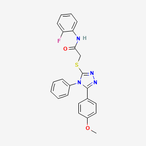 N-(2-fluorophenyl)-2-{[5-(4-methoxyphenyl)-4-phenyl-4H-1,2,4-triazol-3-yl]sulfanyl}acetamide