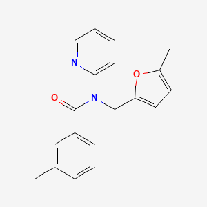 3-methyl-N-[(5-methylfuran-2-yl)methyl]-N-(pyridin-2-yl)benzamide