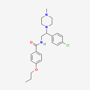 molecular formula C23H30ClN3O2 B11340601 N-[2-(4-chlorophenyl)-2-(4-methylpiperazin-1-yl)ethyl]-4-propoxybenzamide 