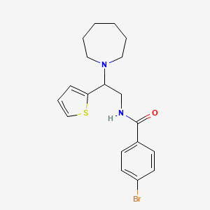 molecular formula C19H23BrN2OS B11340616 N-[2-(azepan-1-yl)-2-(thiophen-2-yl)ethyl]-4-bromobenzamide 