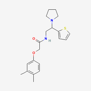 2-(3,4-dimethylphenoxy)-N-[2-(pyrrolidin-1-yl)-2-(thiophen-2-yl)ethyl]acetamide