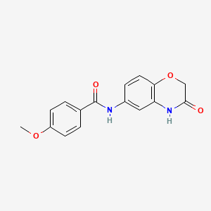 4-methoxy-N-(3-oxo-3,4-dihydro-2H-1,4-benzoxazin-6-yl)benzamide