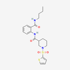 N-[2-(butylcarbamoyl)phenyl]-1-(thiophen-2-ylsulfonyl)piperidine-3-carboxamide